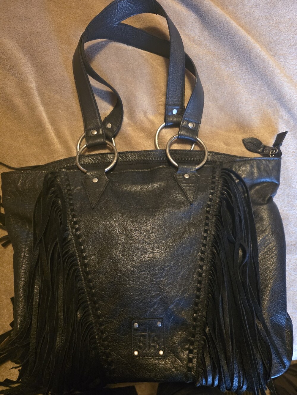 Black Fringe Shoulder Bag- STS Ranch